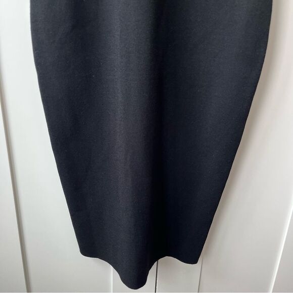 Ronny Kobo Sora Double Knit Ruffle Sleeveless Mini Dress in Black size large - Picture 6 of 15